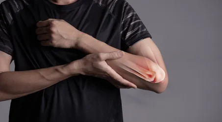 highlighted area indicating pain